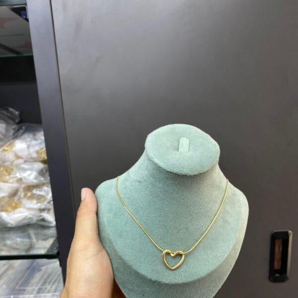 Home elegant minimalist heart pendant necklace for women – romantic gold love chain